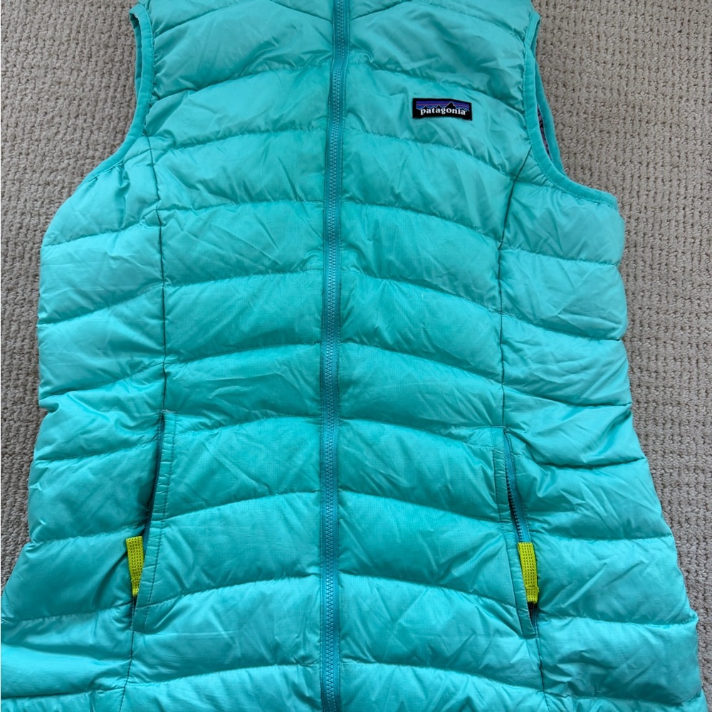 Patagonia Kids Aqua Quilted Vest